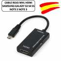 ADAPTADOR MHL a HDMI SAMSUNG GALAXY S2 i9100 HDTV MICROUSB MICRO USB CABLE