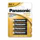Panasonic AA (LR06) pilas alcalinas last energy pack de 4