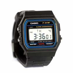 Reloj digital Casio original f91w retro unisex Negro