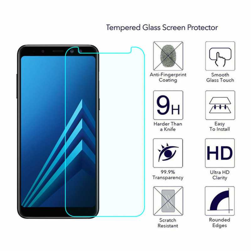 100% de vidrio templado genuino Film Protector de pantalla para Samsung Galaxy A8 nuevo 2018 